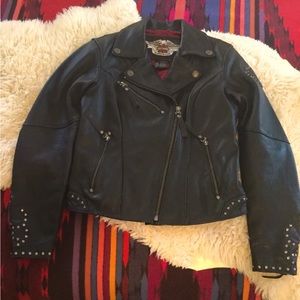 Vintage Harley-Davidson Superstition Moto Jacket 100% leather w/ Studs Nwot RARE